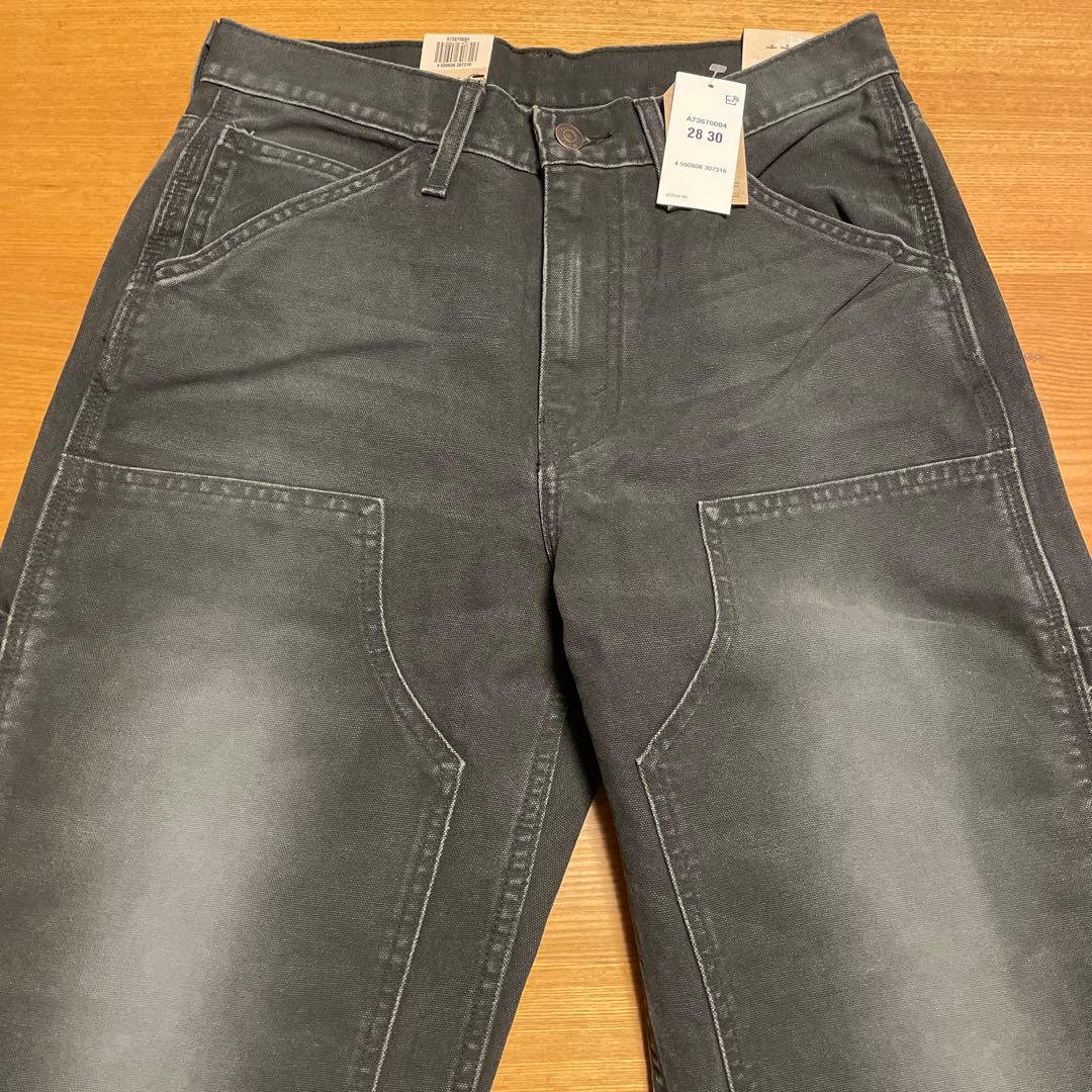 unisex Levi's 568 ルーズストレート ダブルニーブラック　W28