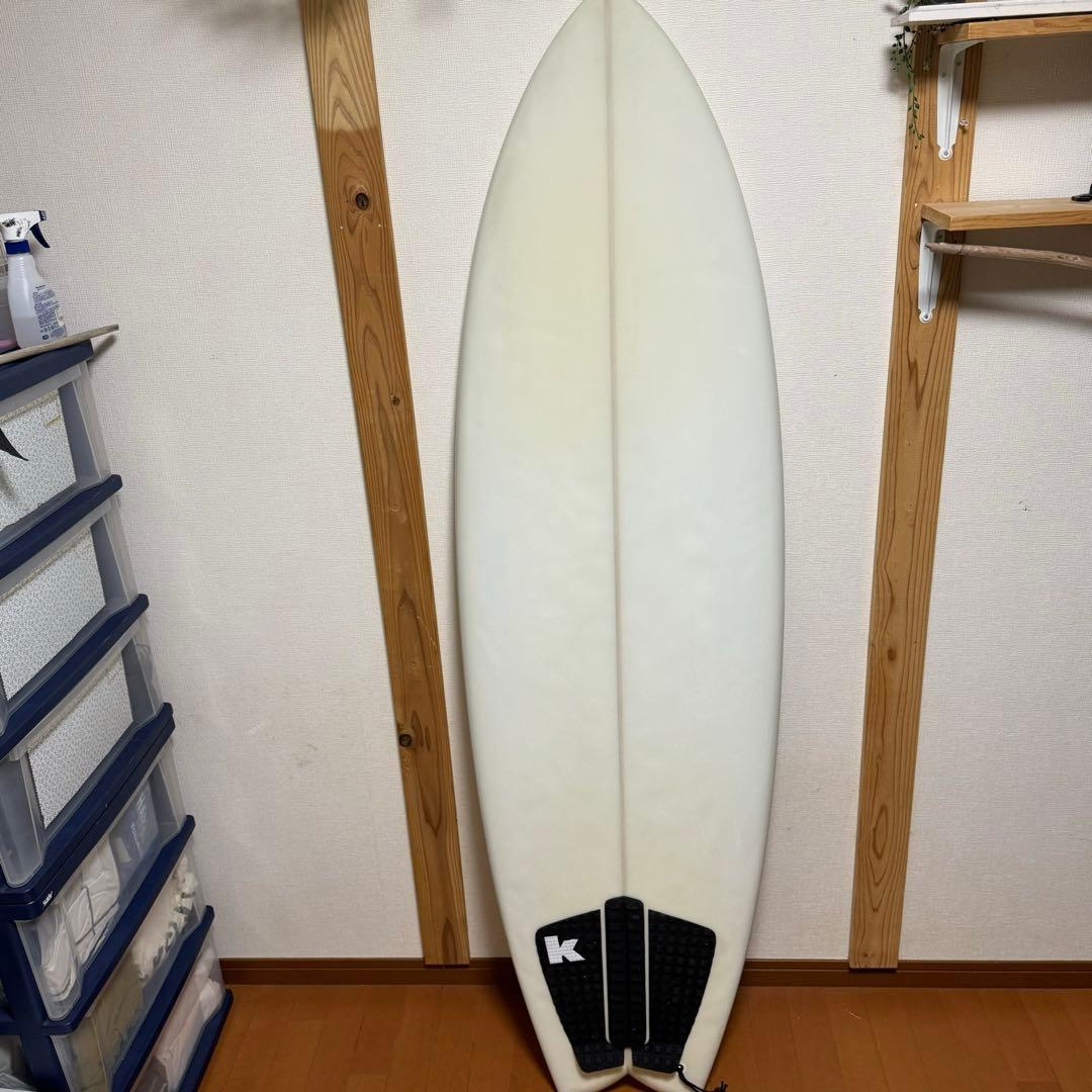 美品　サーフボード　ノーブランド　5フィン　フィッシュ　6.0 38L