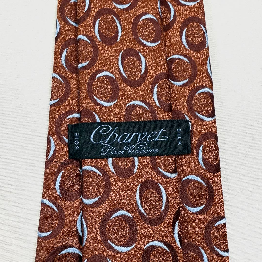 フランス製 Charvet シャルべ オーバル柄 シルク100% 美品