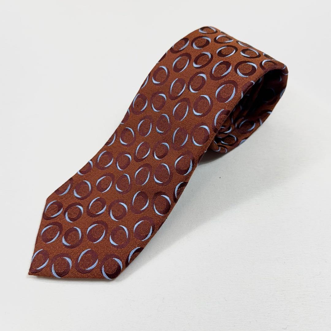 フランス製 Charvet シャルべ オーバル柄 シルク100% 美品