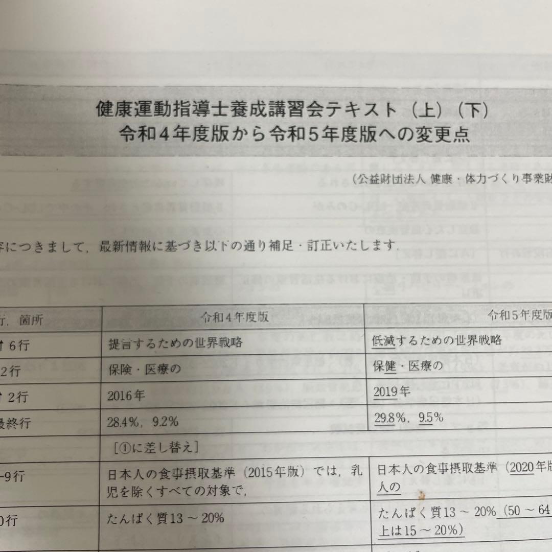 健康運動指導士養成講習テキスト 上・下 2冊セット