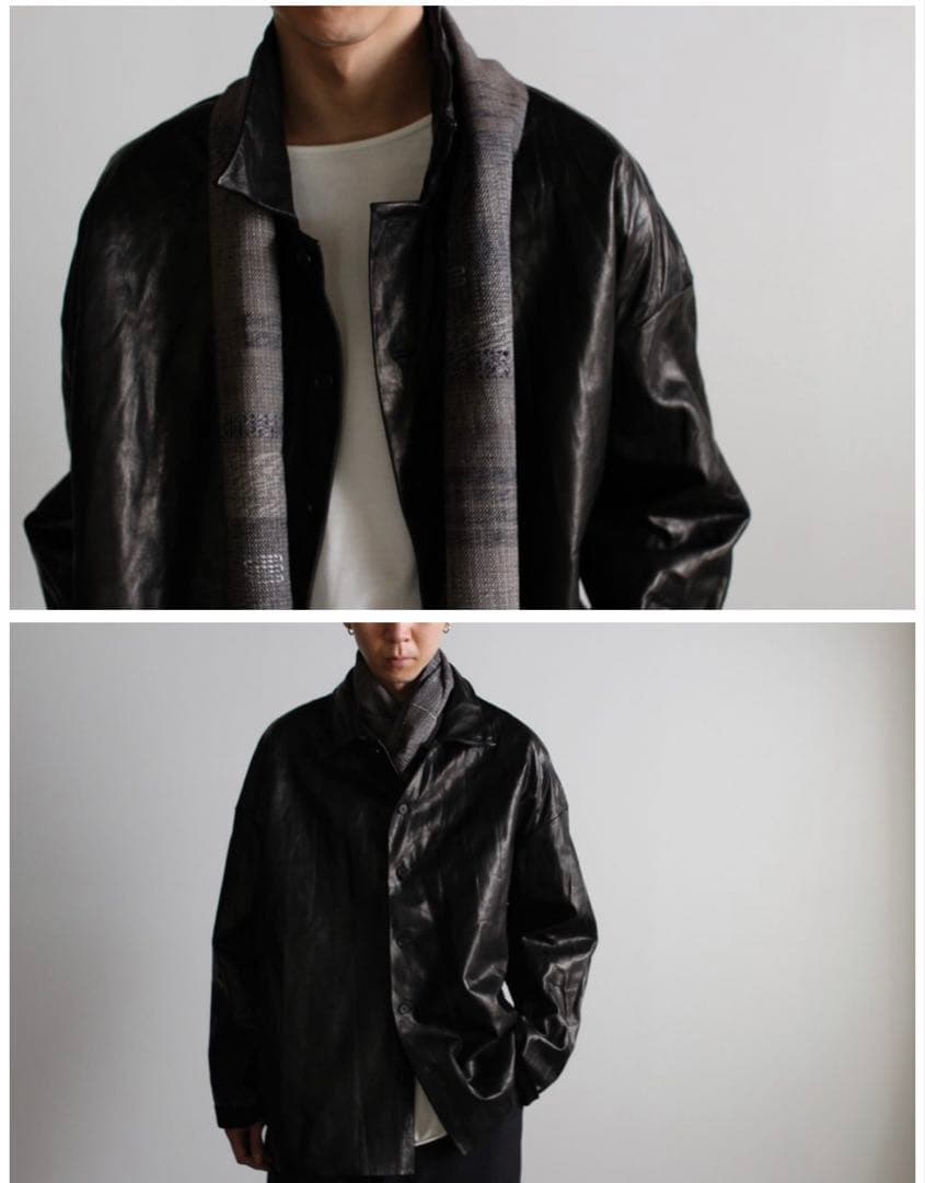 ジャケット・アウター yoko sakamoto LEATHER SHIRT JACKET