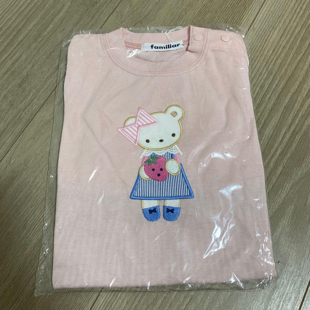familiar ファミリア 長袖Tシャツ ロンT カットソー いちご 90