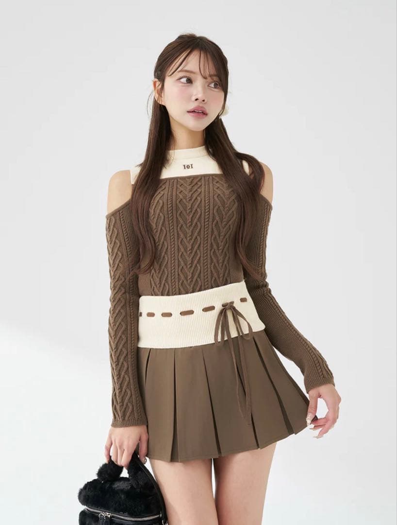 Darich ショルダーオープンニットセットアップ