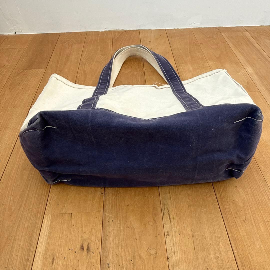 90s L.L.Bean ボートアンドトート　ネイビー　エルエルビーン