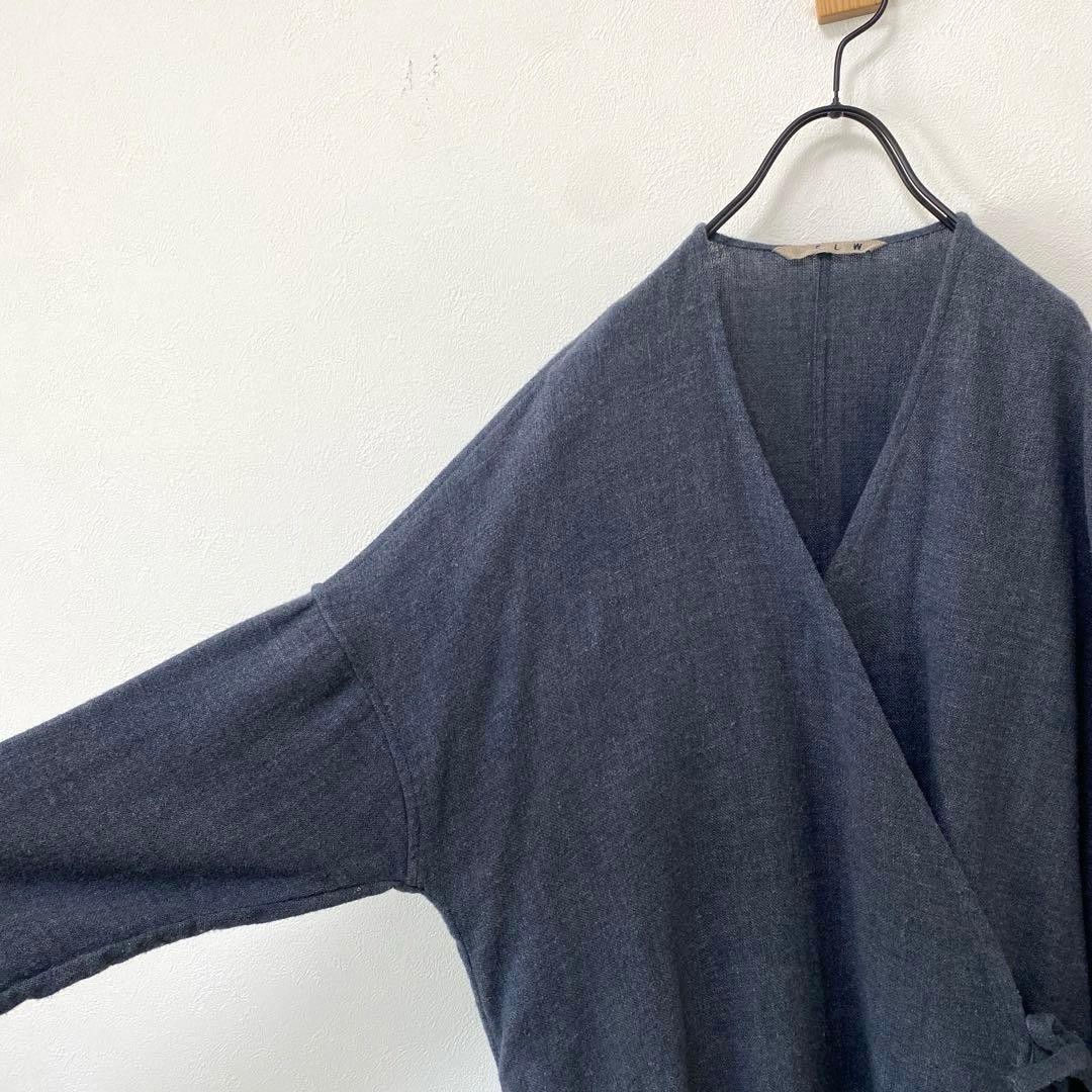 FLW fog linen work リネンウールカシュクールワンピース