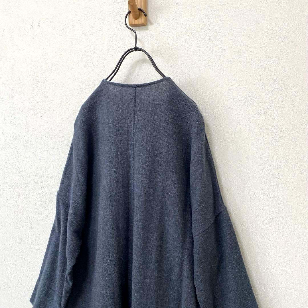 FLW fog linen work リネンウールカシュクールワンピース