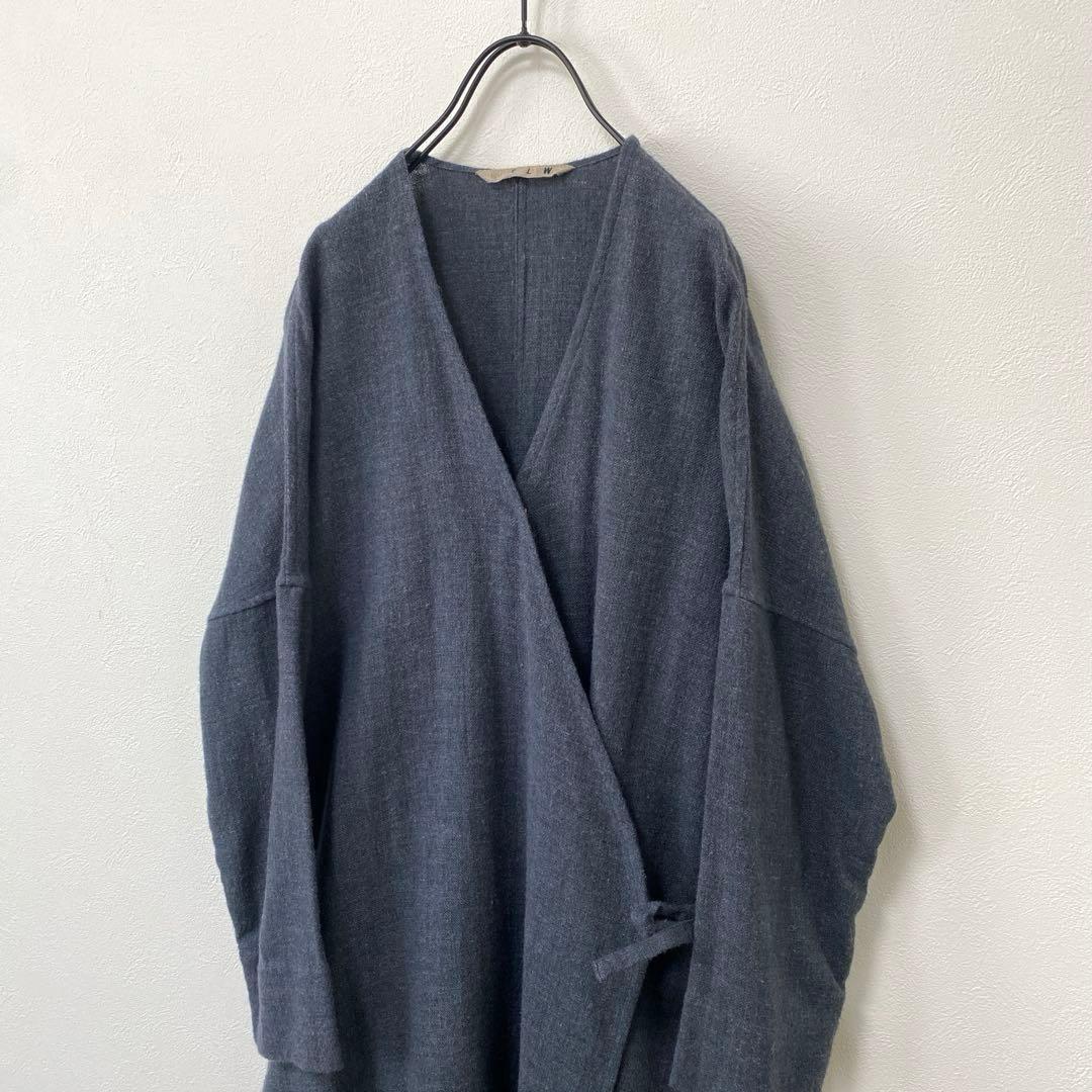 FLW fog linen work リネンウールカシュクールワンピース