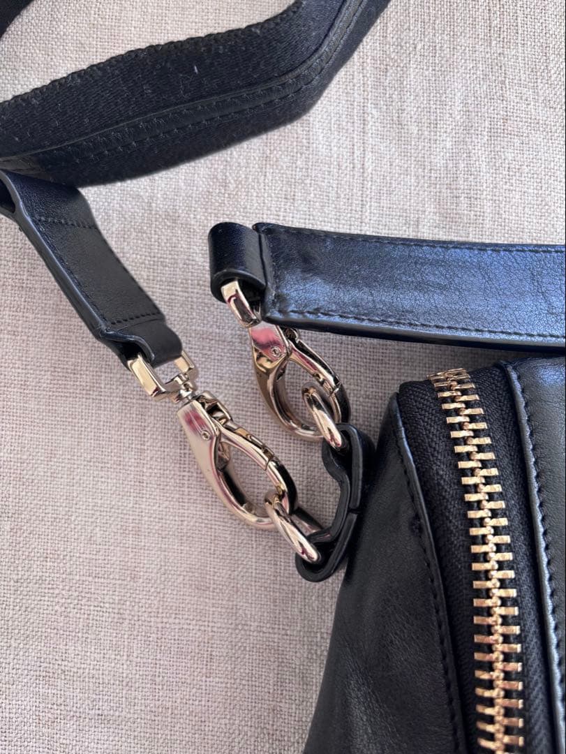 ANYA HIND MARCH レザー2wayバッグ ブラック