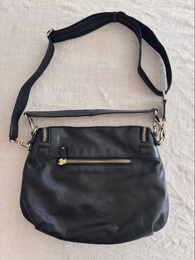 ANYA HIND MARCH レザー2wayバッグ ブラック