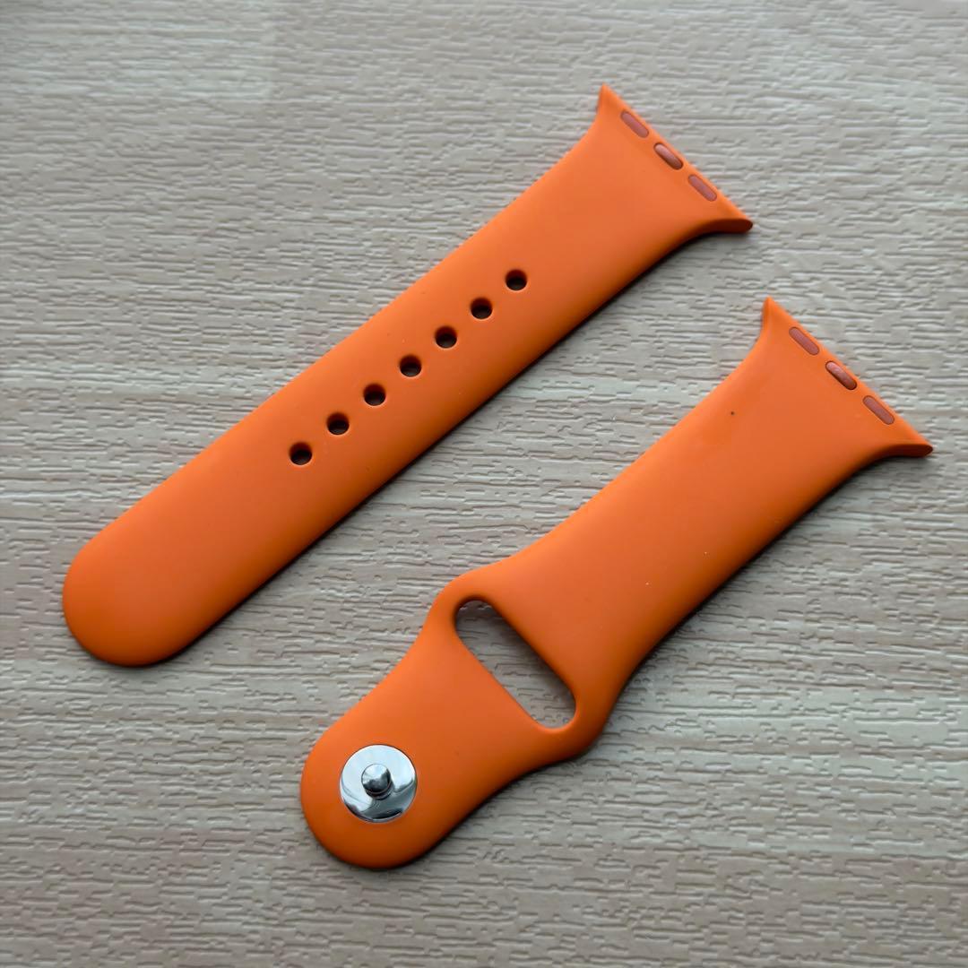 2984 Apple Watch エルメス　オレンジ　スポーツバンド　ラバー