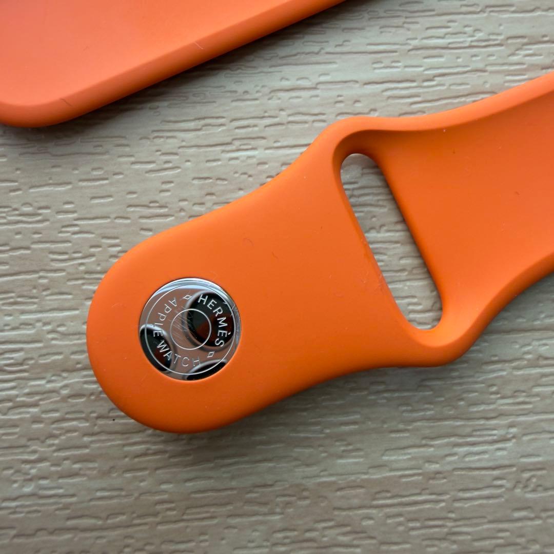 2984 Apple Watch エルメス　オレンジ　スポーツバンド　ラバー