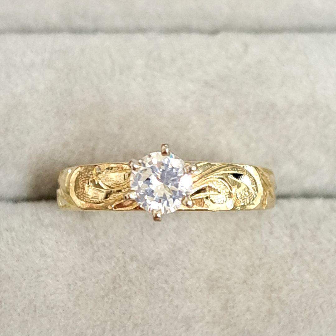 【専用です】 14K ハワイアンジュエリー リング キュービックジルコニア