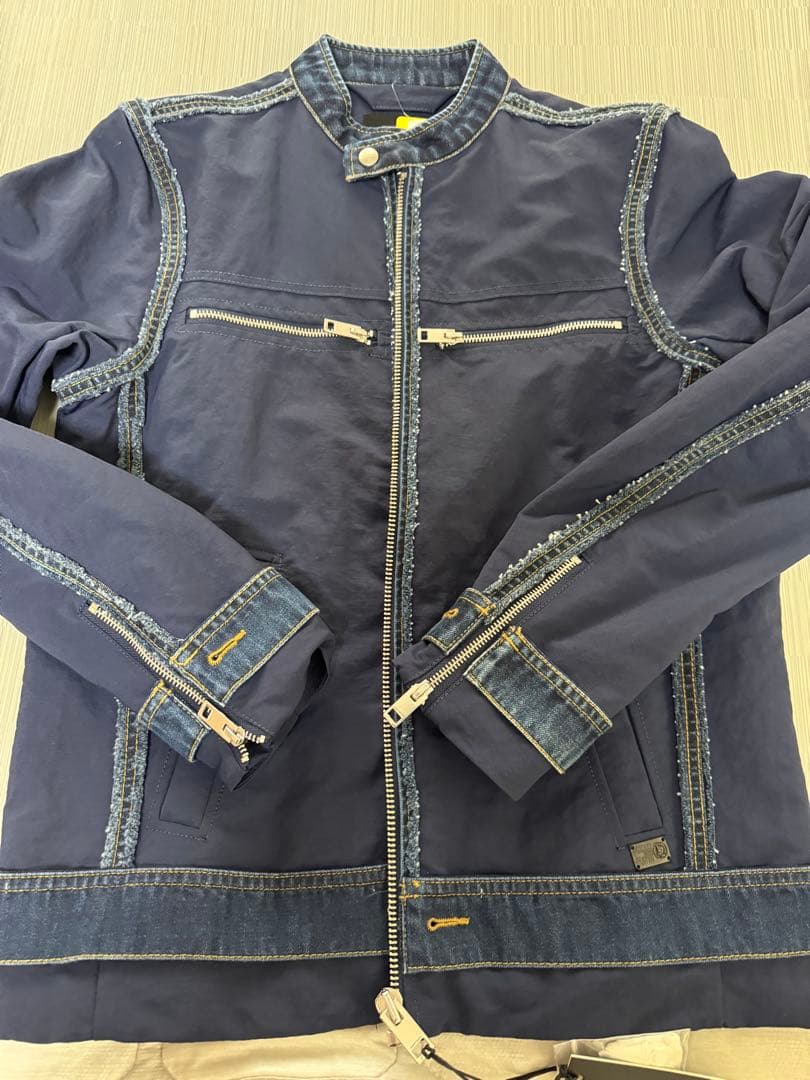 メンズ　DIESEL ネイビー デニムブルゾン