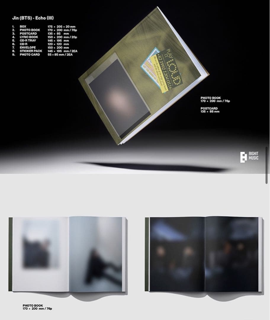 【新品未開封】BTS JIN ジン ECHO CD アルバム 3形態 5セット