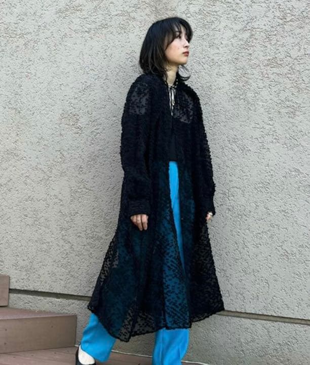 新品 MAISON SPECIAL ドット ジャガードワンピース シースルー