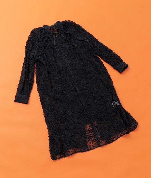 新品 MAISON SPECIAL ドット ジャガードワンピース シースルー