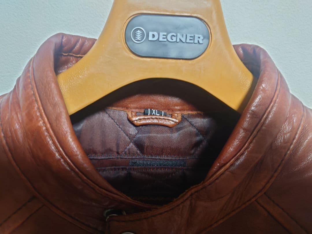 DEGNER レザージャケット 19WJ-24　ブラウン　XL　袖丈カット