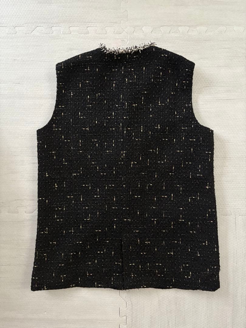 美品★ELFRANK ツイードジレ