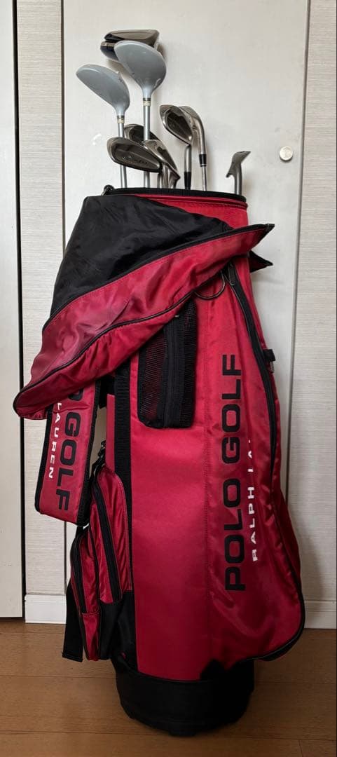 POLO GOLF キャディバッグ 赤　レディース