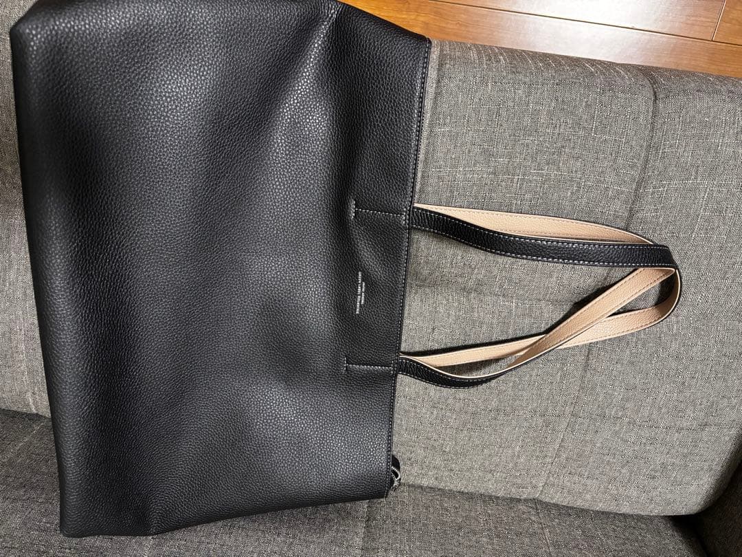 green label relaxing シボレザーライク ジップ トートバッグ