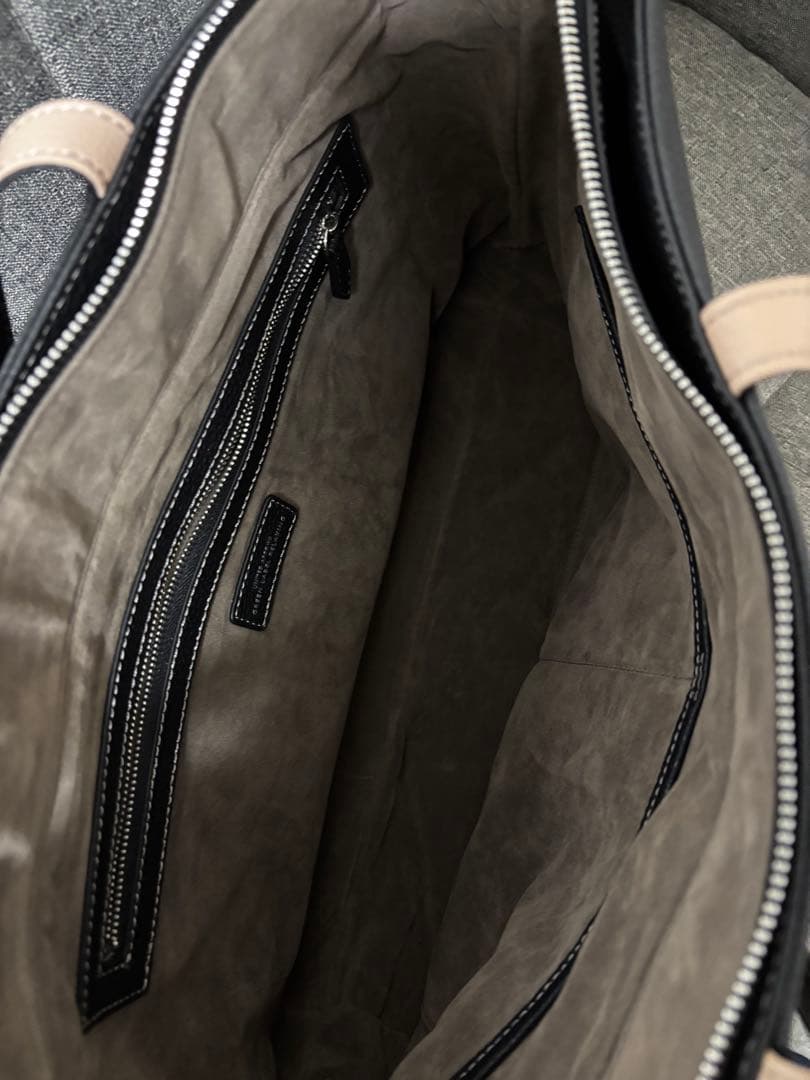 green label relaxing シボレザーライク ジップ トートバッグ