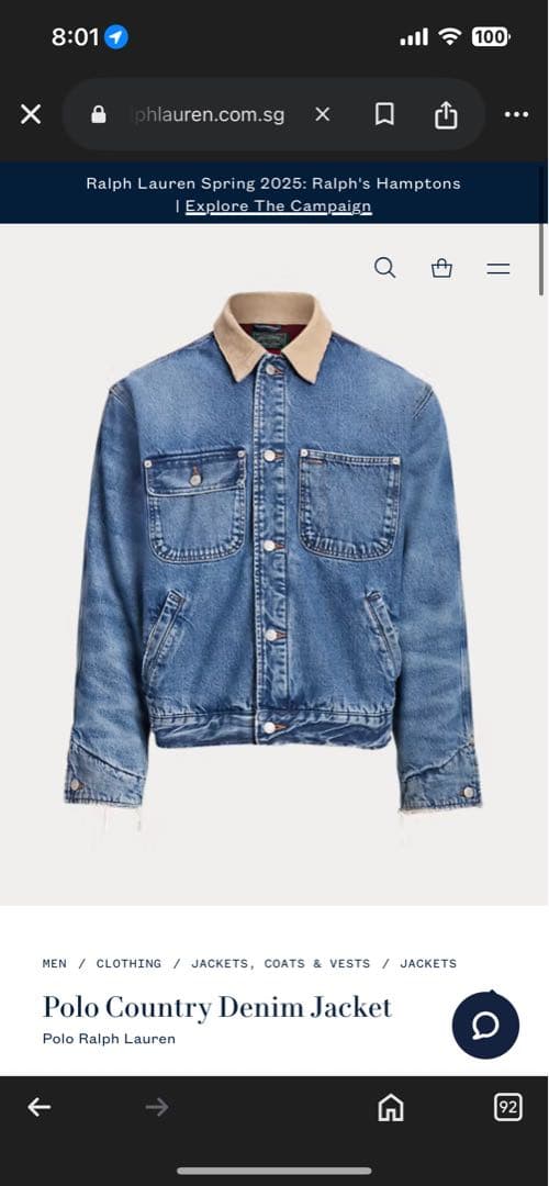 ジャケット・アウター Polo country denim Jacket