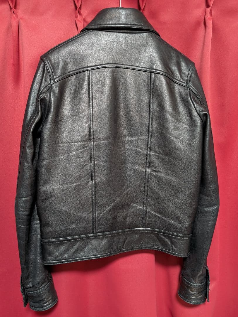 STUD HOMME クロスポケット レザージャケット ライダース スタッドオム