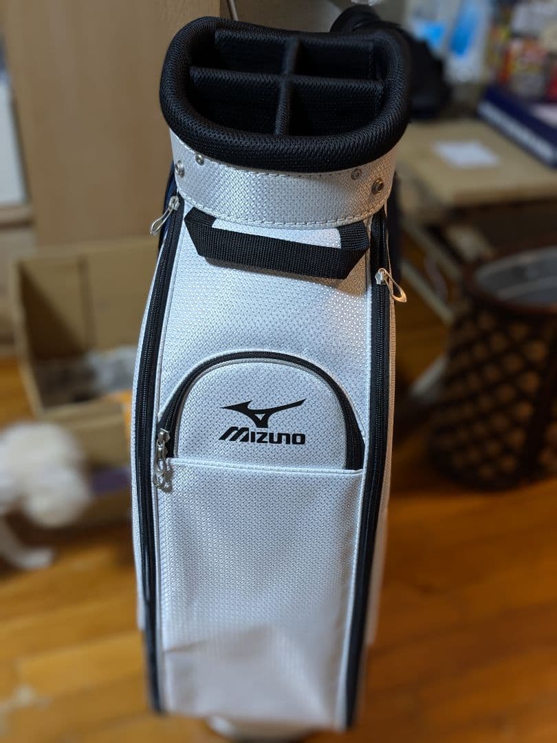 Mizuno キャディバッグ ホワイト/ネイビー(新品)