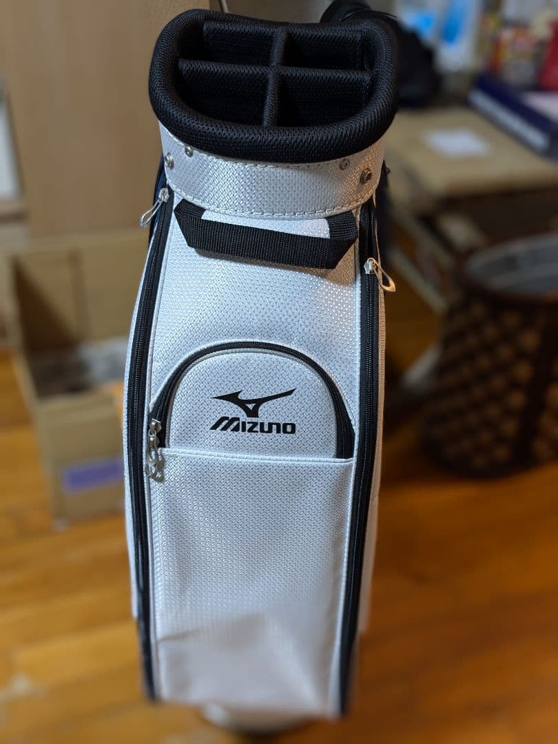 Mizuno キャディバッグ ホワイト/ネイビー(新品)