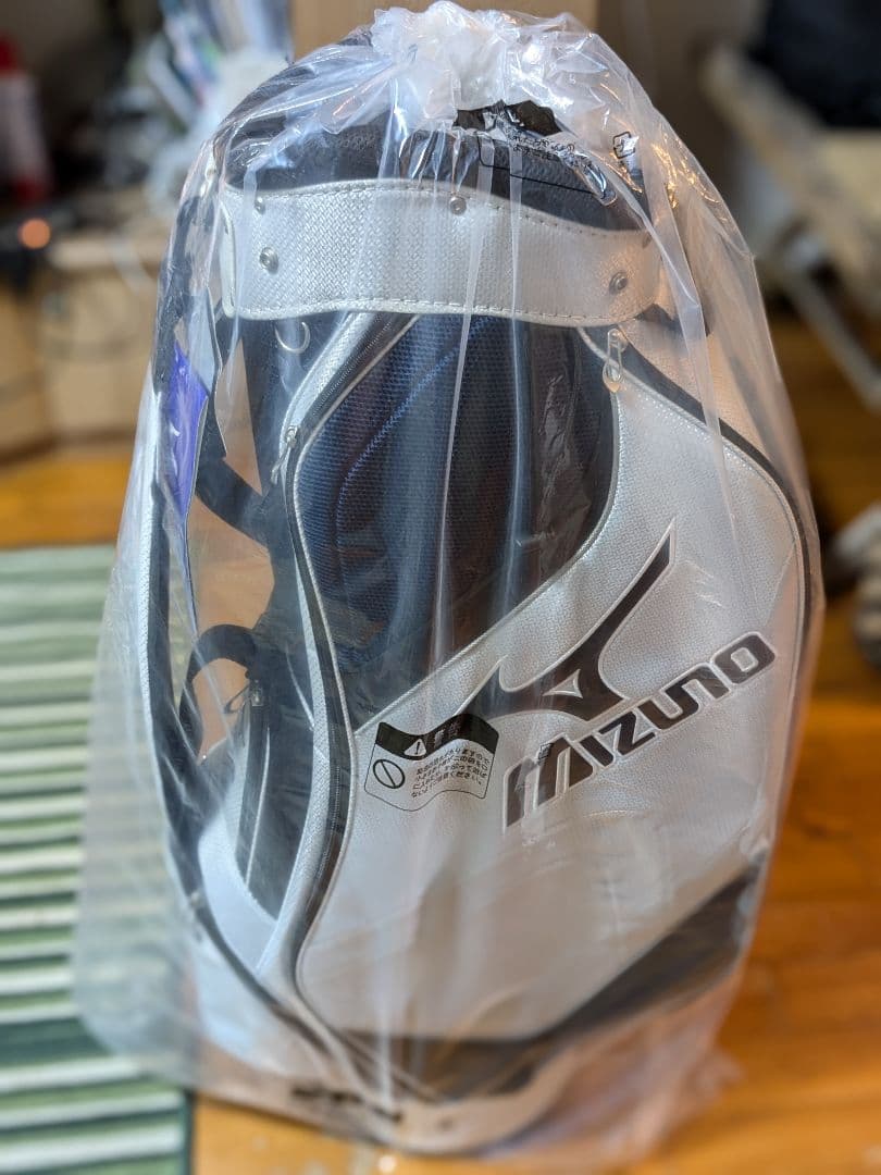 Mizuno キャディバッグ ホワイト/ネイビー(新品)