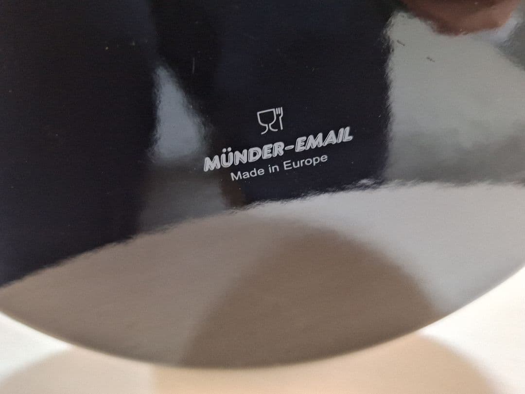 ドイツ製 MUNDER-EMAIL　黒いエナメル鍋セット（大・中・小）