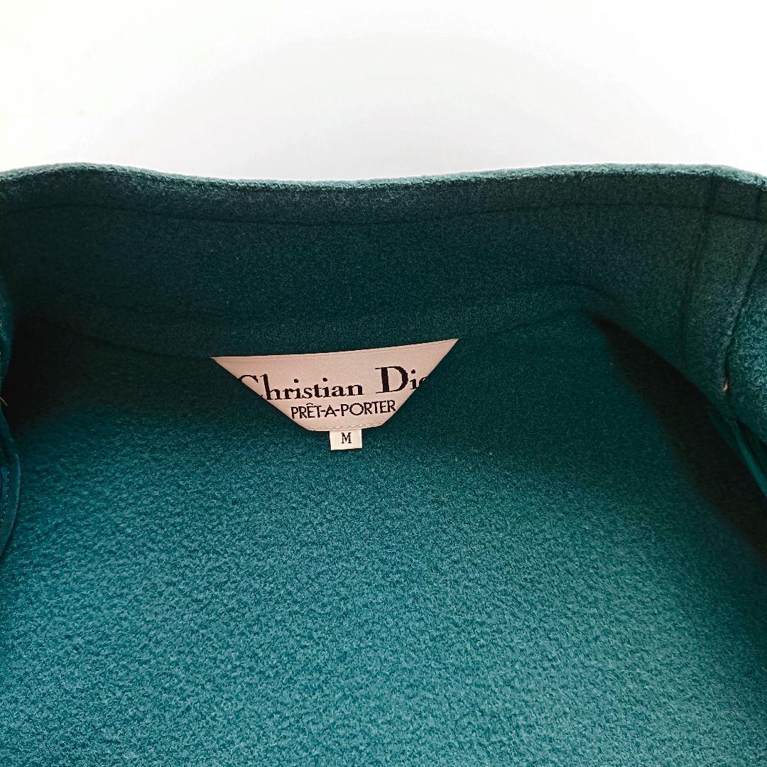 Christian Dior ノーカラーコート　ダブルボタン　ウール　裏地なし