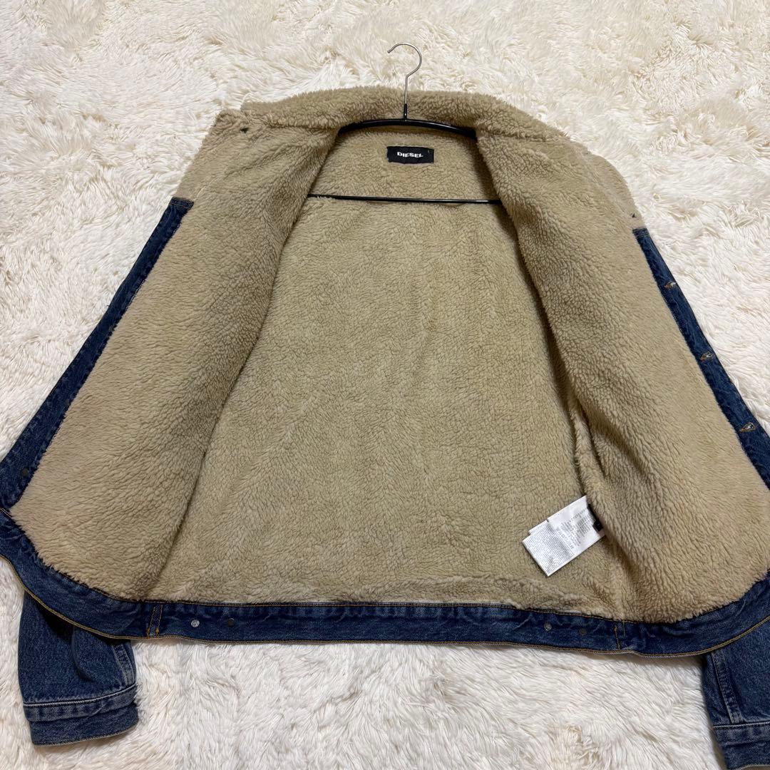 美品　DIESEL 裏ボア インディゴ デニムジャケット　L シェルパ