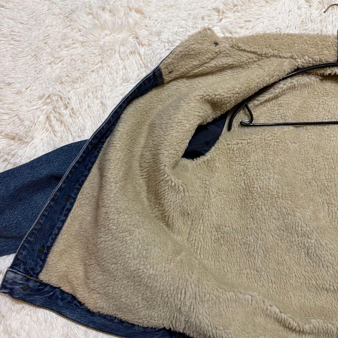 美品　DIESEL 裏ボア インディゴ デニムジャケット　L シェルパ