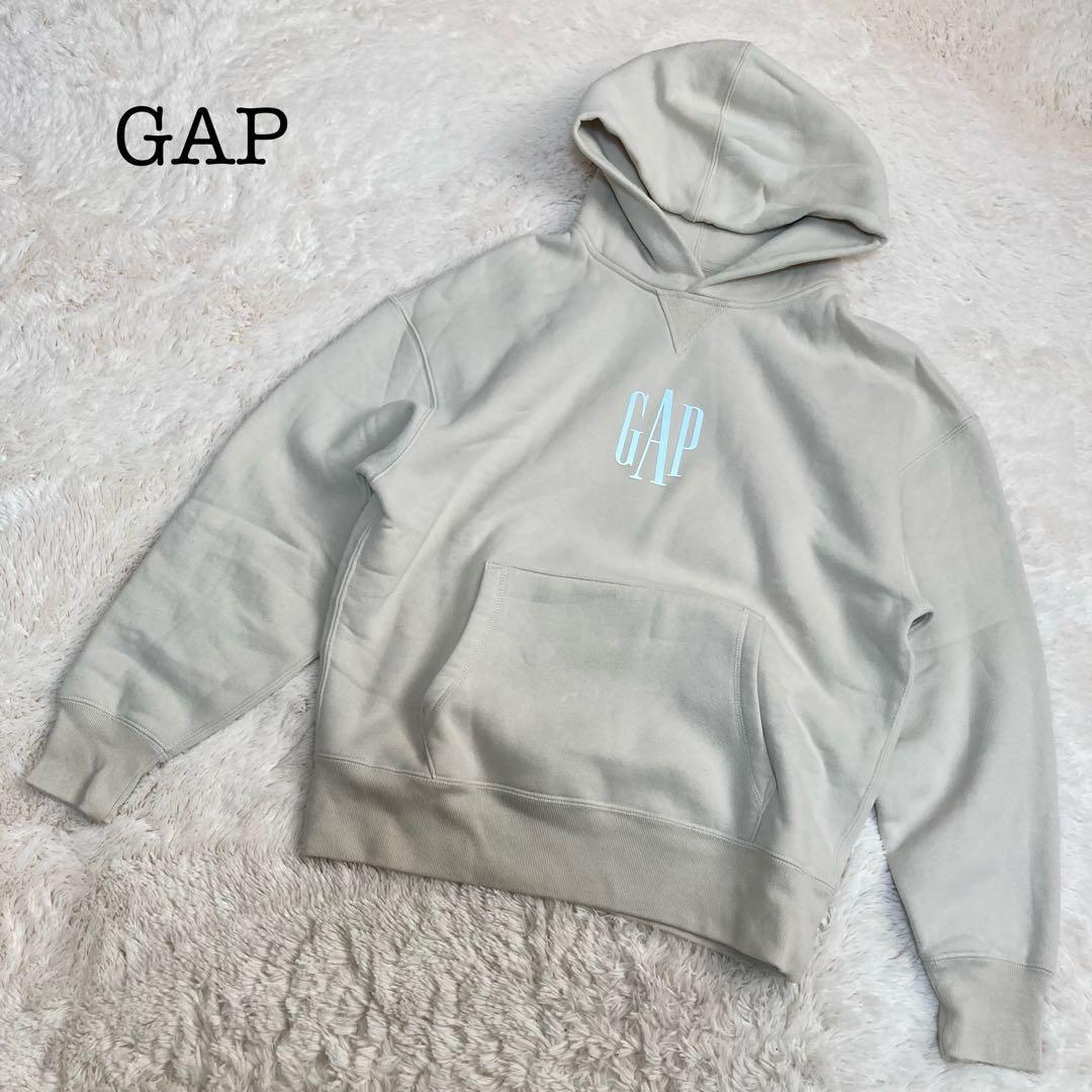 GAP ひかるパーカー 長袖 スウェット アイボリー 裏起毛