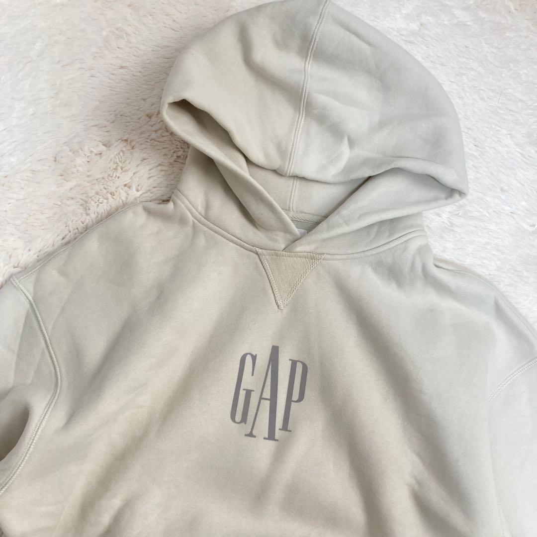 GAP ひかるパーカー 長袖 スウェット アイボリー 裏起毛