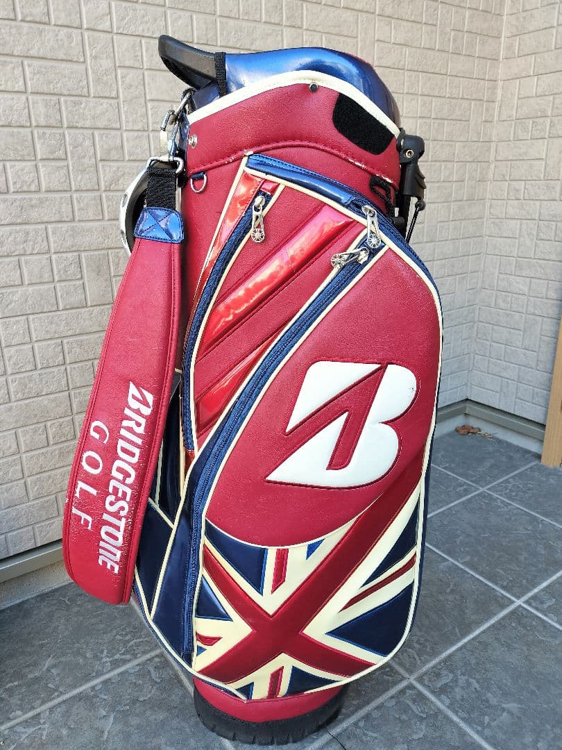 ブリヂストン全英OPモデルUnionJack柄スタンド式キャディバッグ