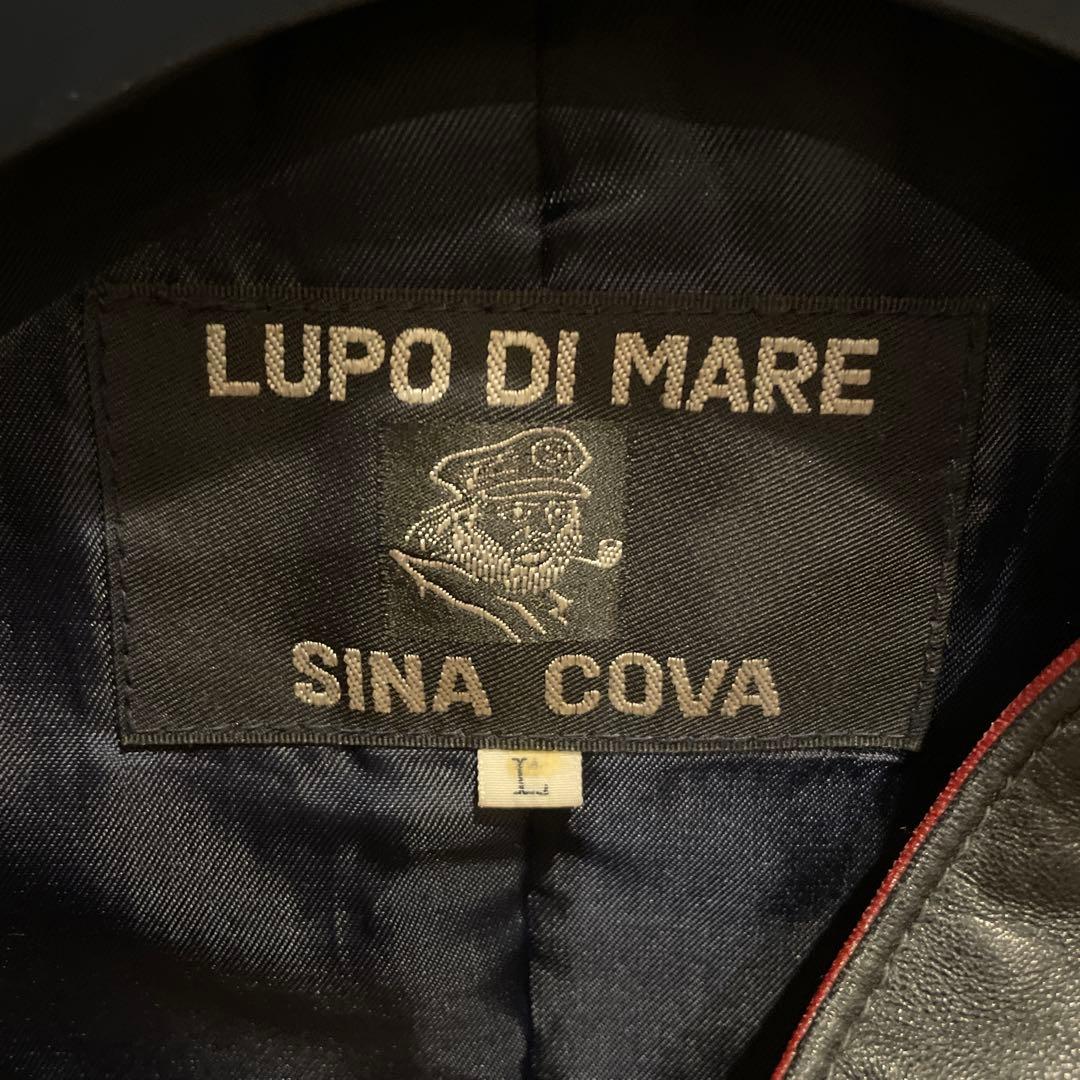LUPO DI MARE SINA COVA. ブラックレザージャケット L