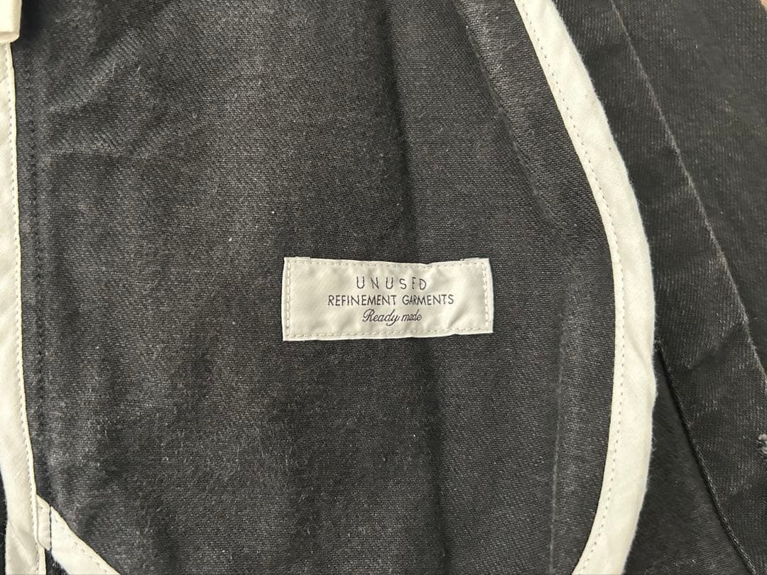 アンユーズドunusedダメージ加工デニムジャケット　ブラックデニム