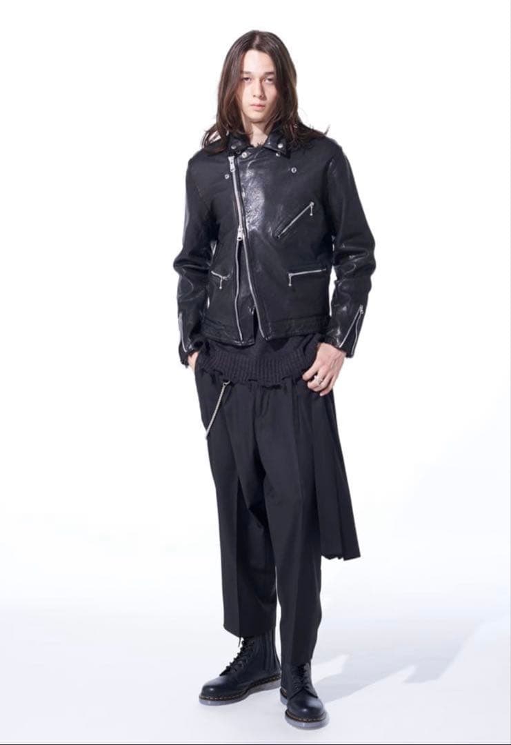 ジャケット・アウター S'YTE SHEEP LATHER DOUBLE RIDERS JACKET