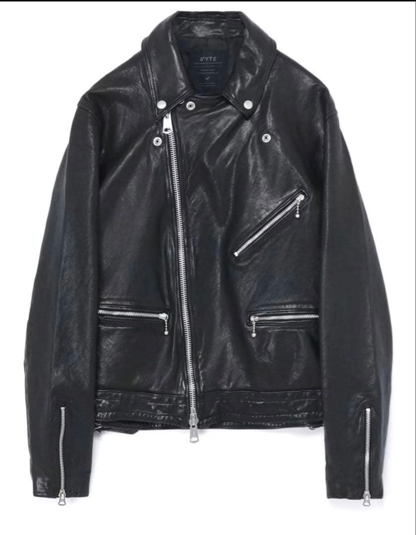 ジャケット・アウター S'YTE SHEEP LATHER DOUBLE RIDERS JACKET