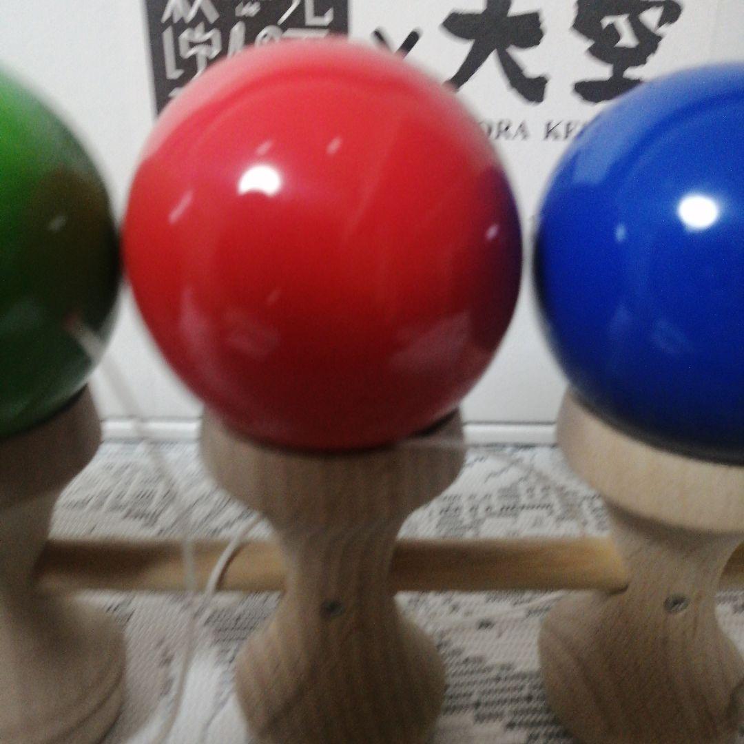 カラフル木製（ピンク入り希少）　 けん玉5連　大空