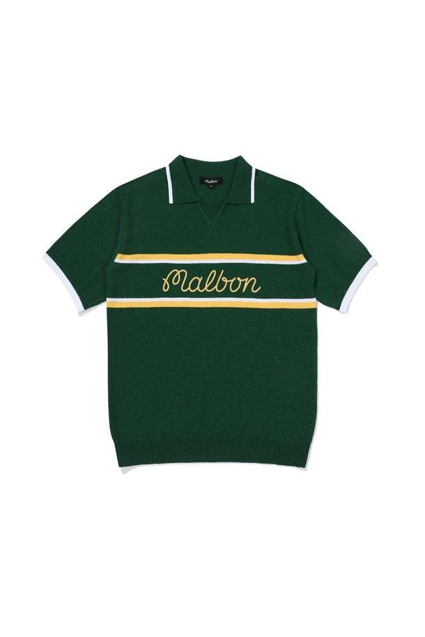 MALBON GOLF タオル地 ロゴ ポロシャツ Tシャツ