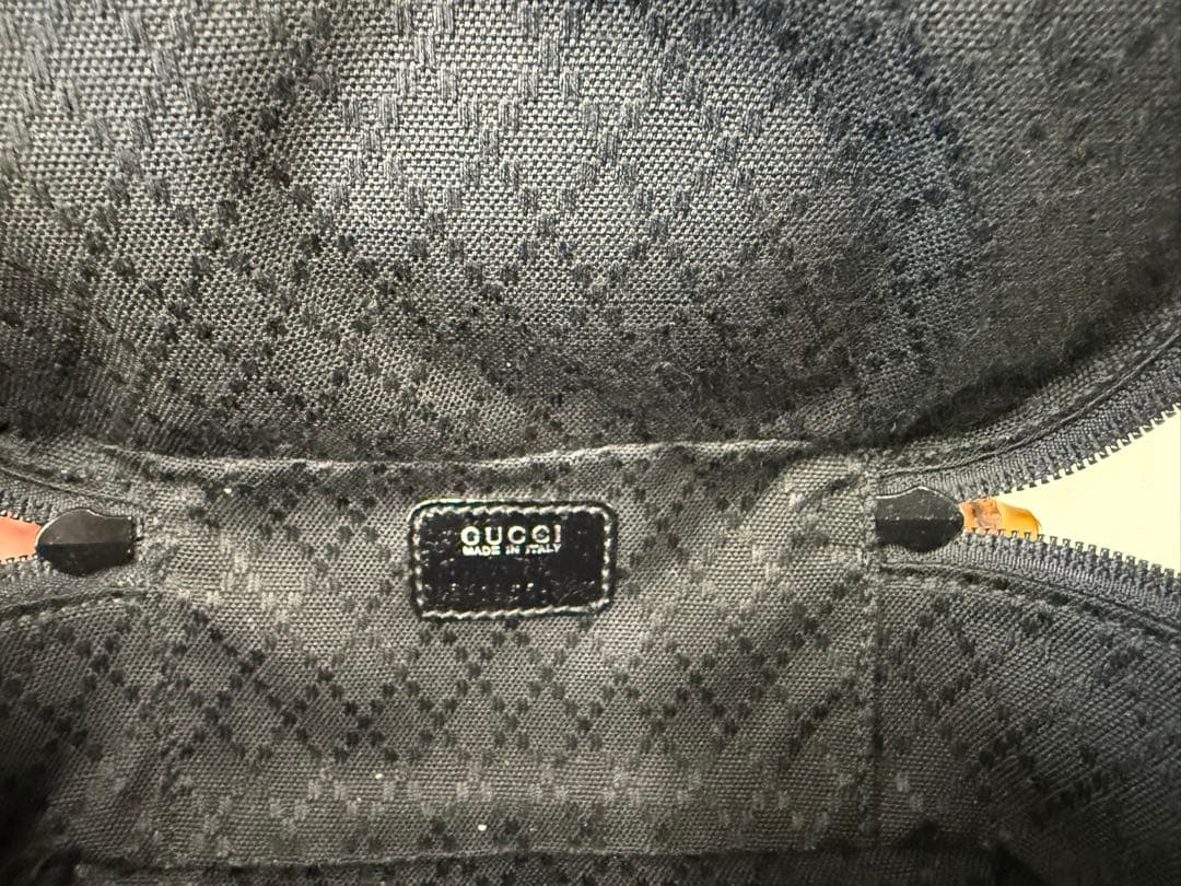 ★GUCCI ブラック ナイロン パーティーバッグ★