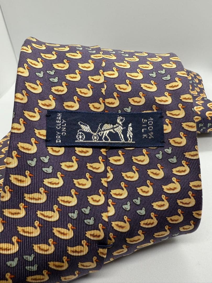 HERMES アヒル柄 ネクタイ