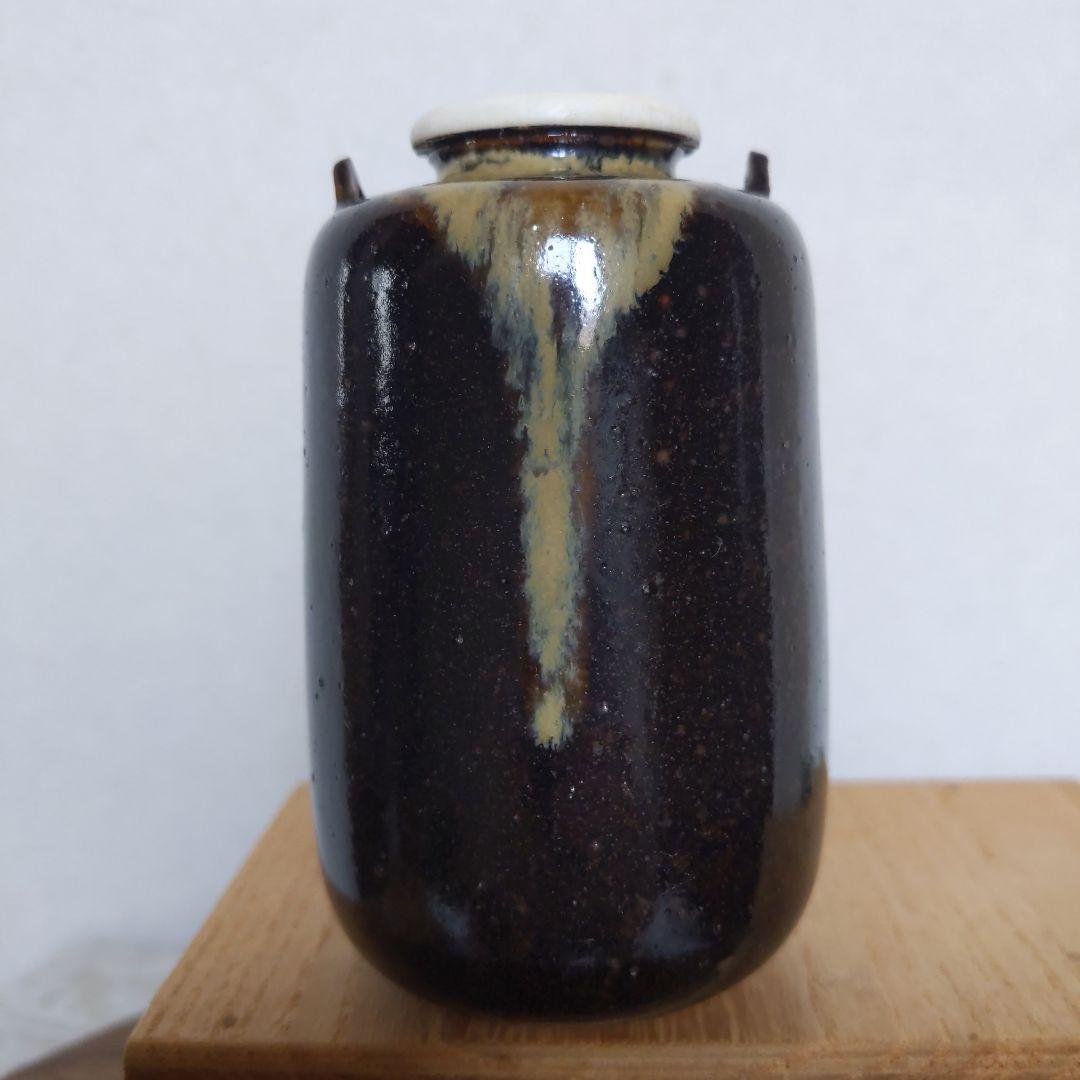 茶道具　【diana】　膳所焼　生野写　茶入　陽炎園　仕履付　表千家