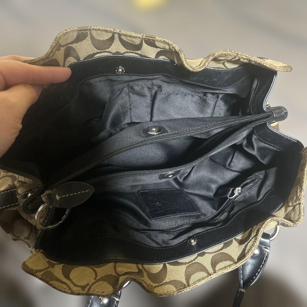 COACH/コーチ シグネチャー キャンバス ハンドバッグ トートバッグ