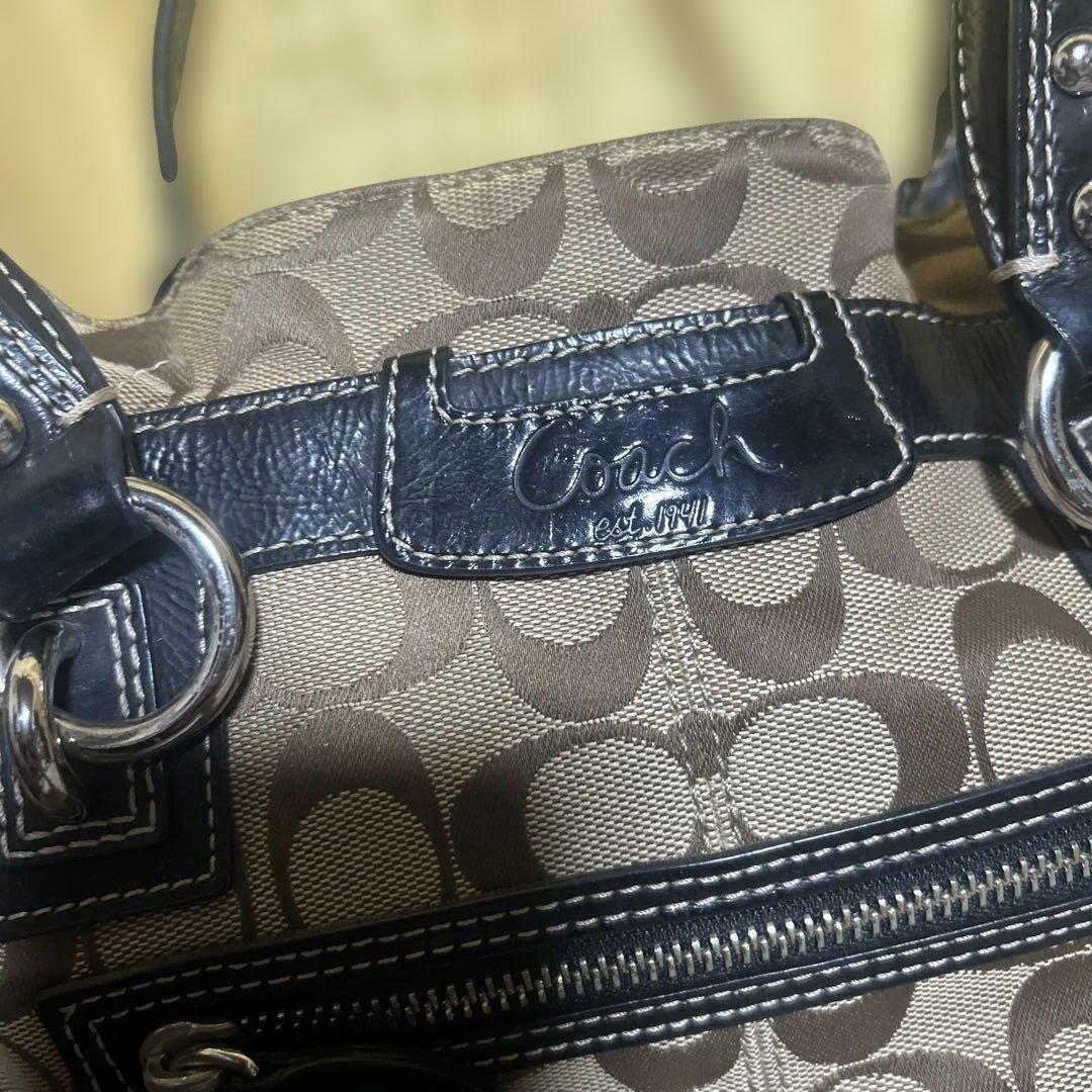 COACH/コーチ シグネチャー キャンバス ハンドバッグ トートバッグ