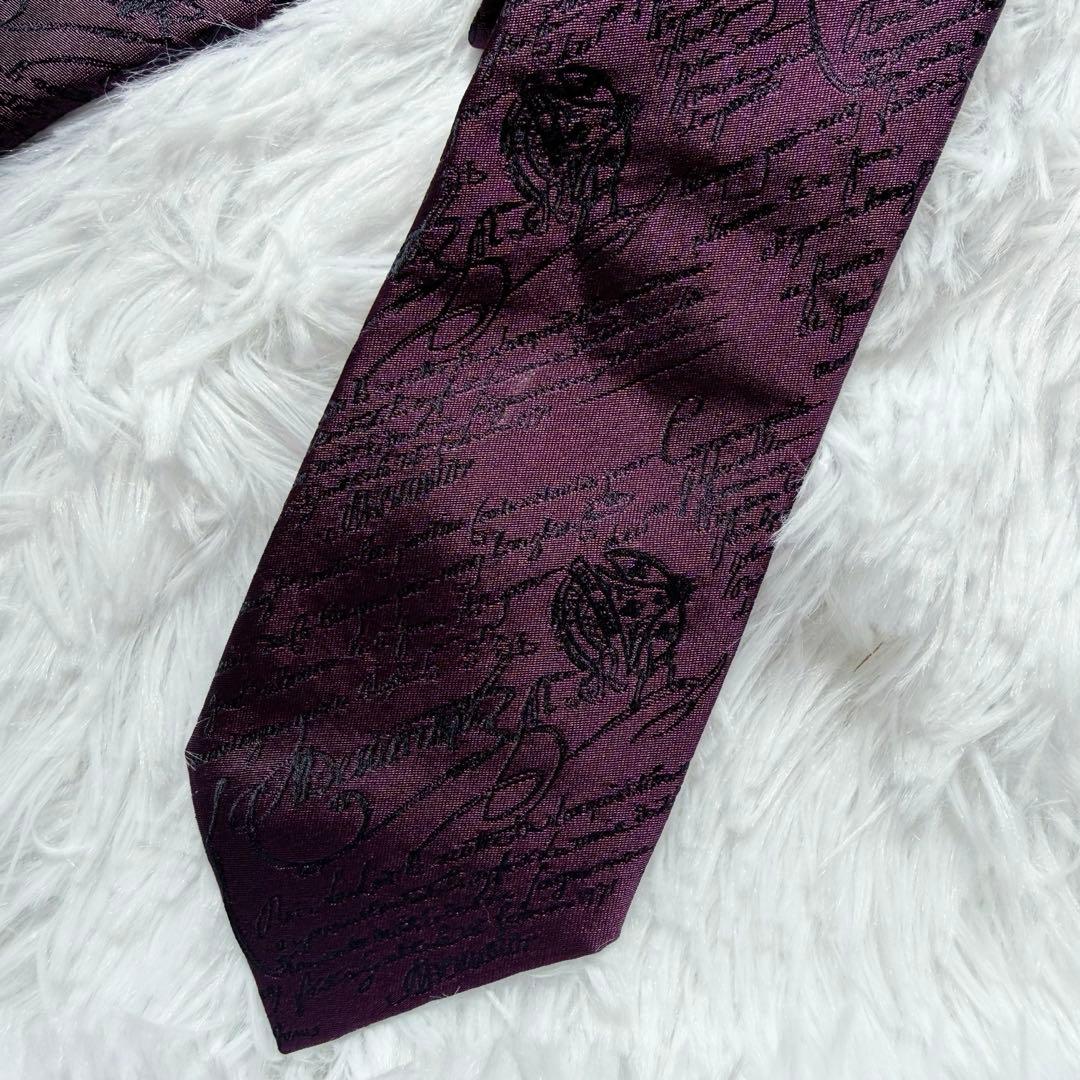 Berluti ベルルッティ カリグラフィー ネクタイ パープル